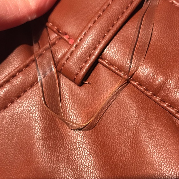 NWT House of CB Inaya Stretch Vegan Leather Trousers in Brown Size Large - Picture 8 of 16